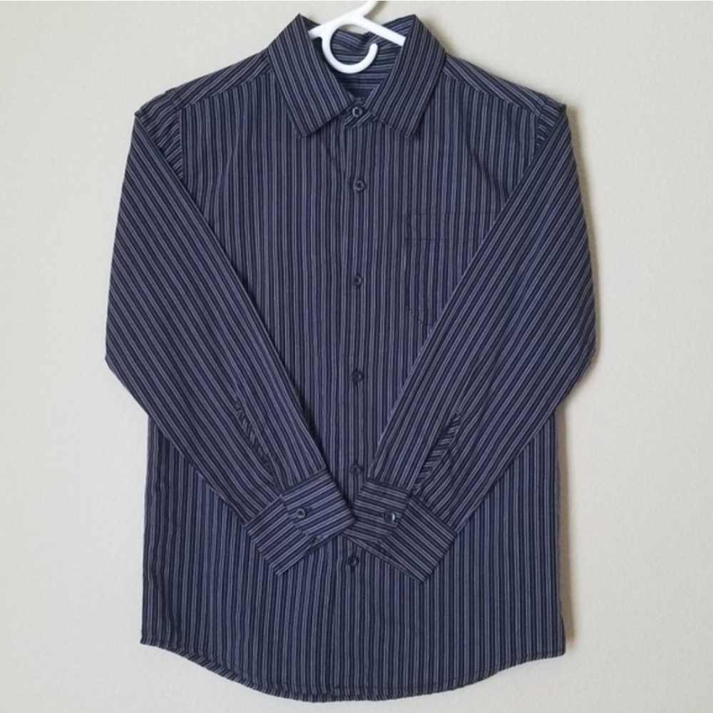 Arrow Boys Black Striped Button Down Shirt